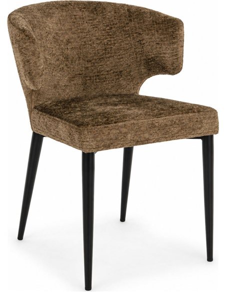 Chaise de salle à manger en tissu texturé