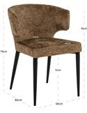 Chaise de salle à manger au design arrondi