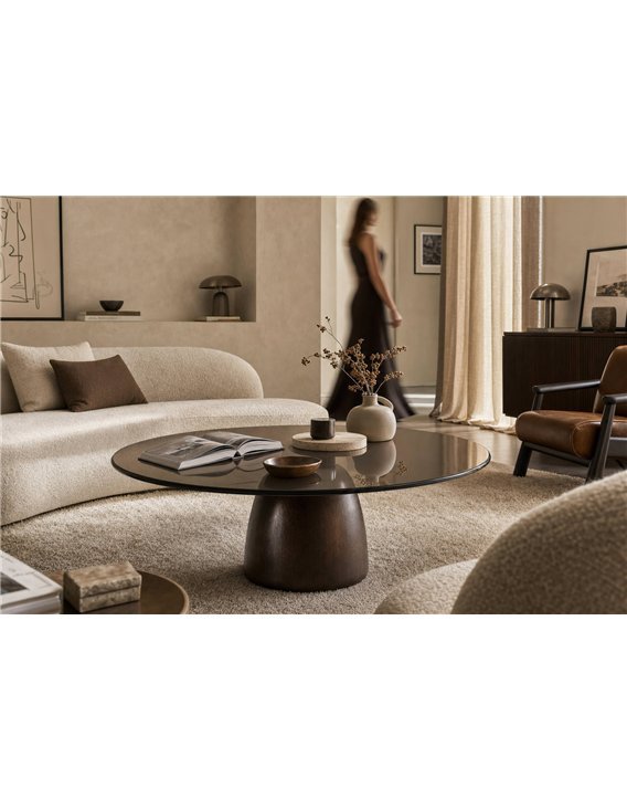 Table basse compacte aux lignes arrondies