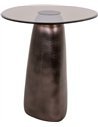 Table d’appoint bronze avec plateau en verre