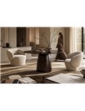 Table de bout compacte aux lignes arrondies