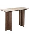 Console contemporaine effet marbre et bois brun