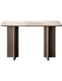Table console au plateau clair veiné