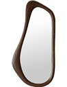 Miroir mural organique avec cadre marron
