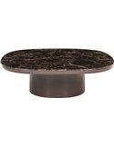 Plateau effet marbre brun chocolat
