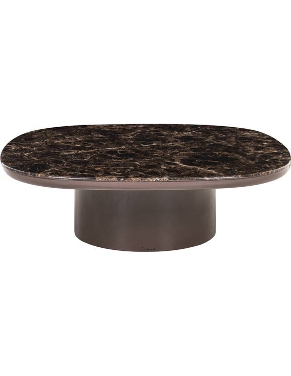 Plateau effet marbre brun chocolat