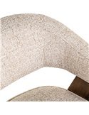 Chaise de salle à manger en tweed crème