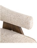 Chaise de salle à manger en tweed crème