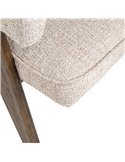 Chaise de salle à manger en tweed crème