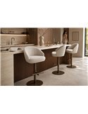 Tabouret haut chic avec dossier enveloppant