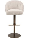 Tabouret de bar avec repose pied bronze