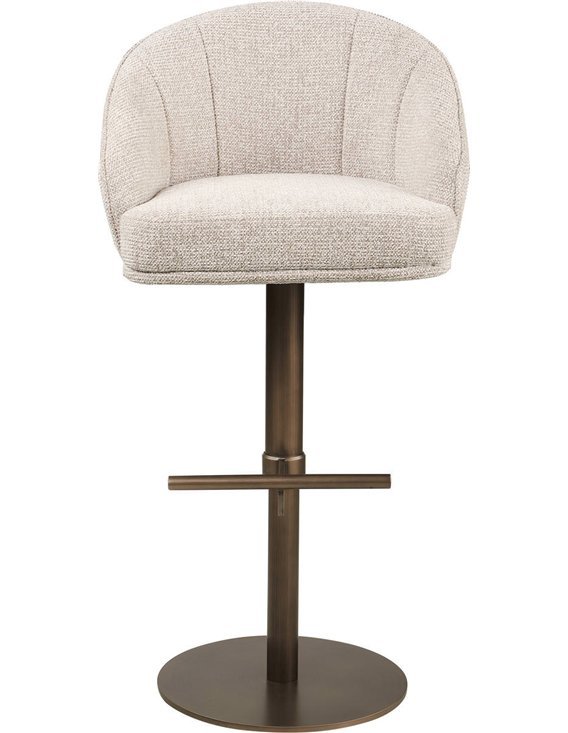 Tabouret de bar avec repose pied bronze
