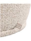 Tabouret de bar pivotant chic en tissu beige
