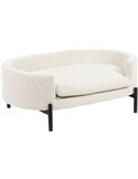 lit pour animal beige en vue de trois quarts