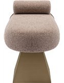 Assise en tweed texturé sur base en fer