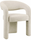 Chaise de salle à manger beige texturée
