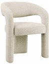 Chaise de salle à manger beige texturée