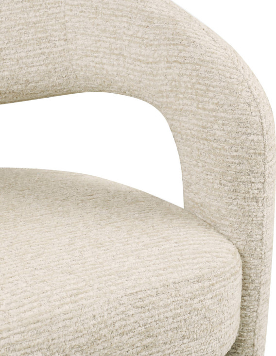 Détail du tissu texturé beige