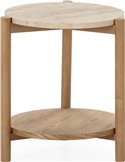 Table auxiliaire naturelle avec tablette basse