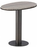 Table d’appoint en marbre et métal gris