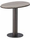 Table d’appoint en marbre et métal gris