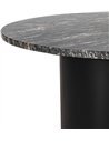 Table d'appoint en verre ambré vue de trois quarts