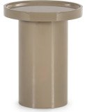 Table d’appoint ronde moka brillant