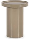 Table d’appoint ronde moka brillant