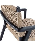 Chaise confortable avec assise tressée