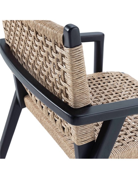 Chaise confortable avec assise tressée
