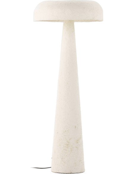 Lampadaire beige en papier mâché
