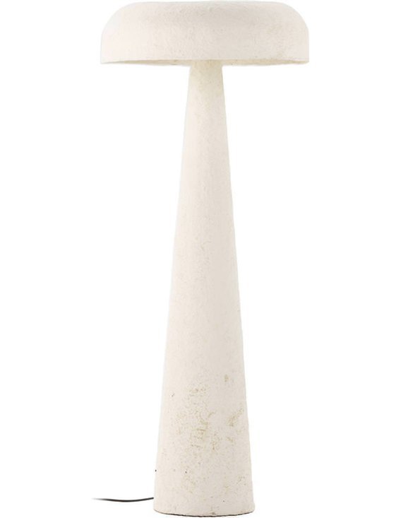 Lampe sur pied au fini beige vieilli