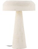 Lampe de table en papier mâché beige vieilli