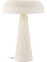 Lampe de table en papier mâché beige vieilli