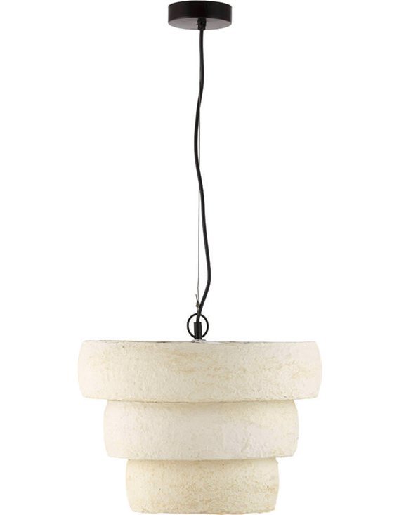 Luminaire suspendu en papier mâché au style contemporain