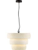 Suspension décorative beige vieilli avec câble noir