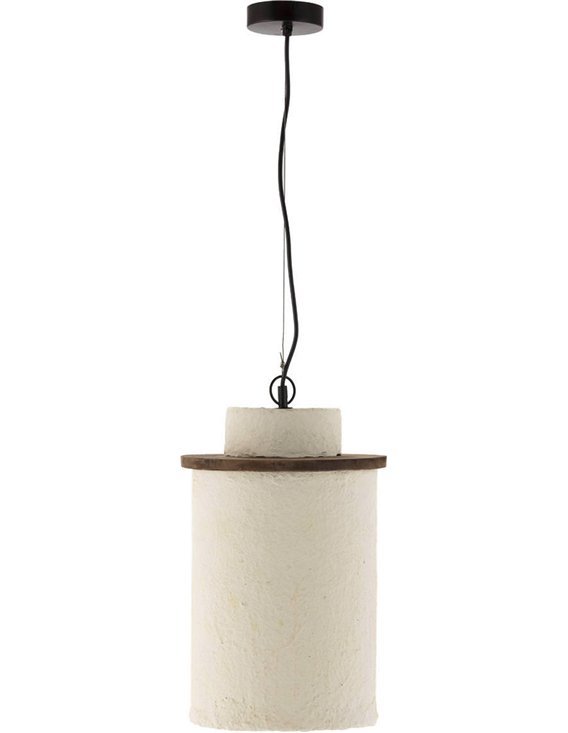 Luminaire cylindrique beige vieilli