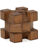 figure décorative en bois brun