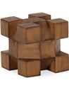 figure décorative en bois brun
