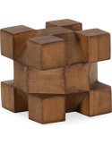 objet décoratif cubique en bois