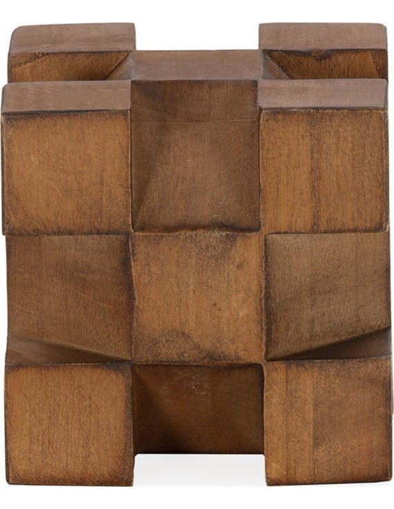 sculpture géométrique en bouleau