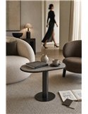 Table d’appoint marbre et métal contemporaine