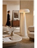Lampadaire champignon en papier mâché beige