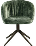 Détail du revêtement chenille texturé vert sauge