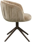 chaise beige avec base en fer