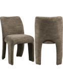 Chaise tapissée avec dossier courbé