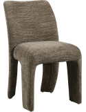 Assise rembourrée en tissu doux marron