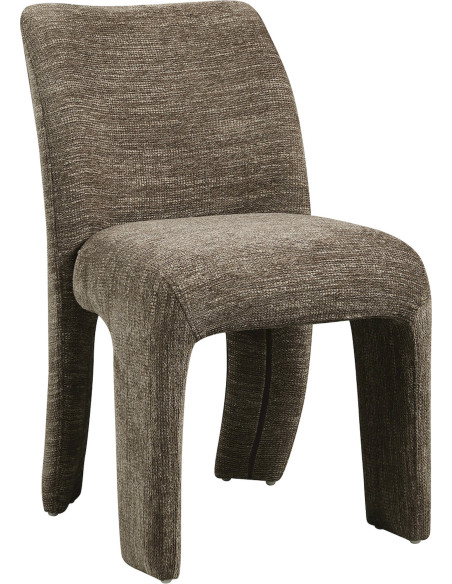 Assise rembourrée en tissu doux marron
