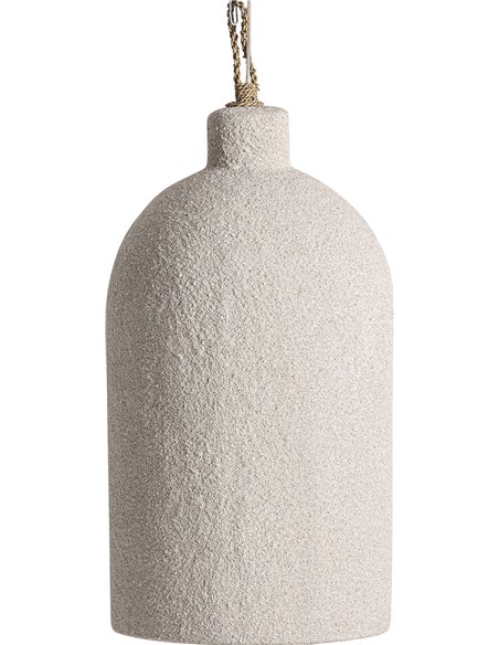 Suspension contemporaine en bois de suar beige