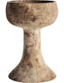 Centre de table en bois tropical sur fond blanc